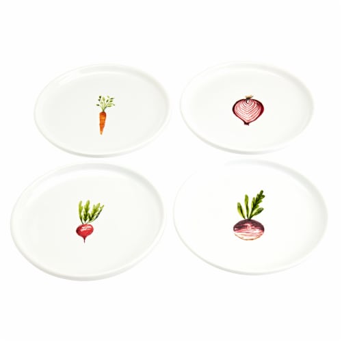 Tabletops Gallery Ceramic Appetizer Plate Set Perspective: front