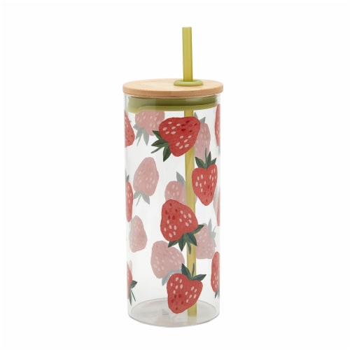 Tabletops Gallery Fruity Lucia Tumbler – Strawberry Perspective: front