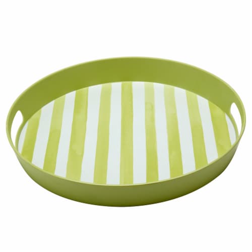 Tabletops Gallery Fruity Bamboo Melamine Round Tray With Handles Perspective: front