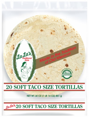 Guerrero La La's Traditional Style Soft Taco Size Tortillas Perspective: front