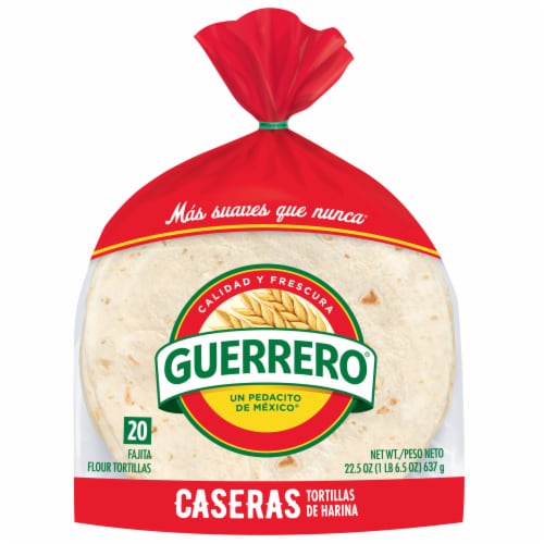 Guerrero Caseras Fajita Size Flour Tortillas Perspective: front