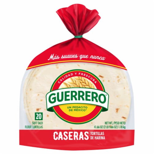 Guerrero Caseras Soft Taco Size Flour Tortillas Perspective: front