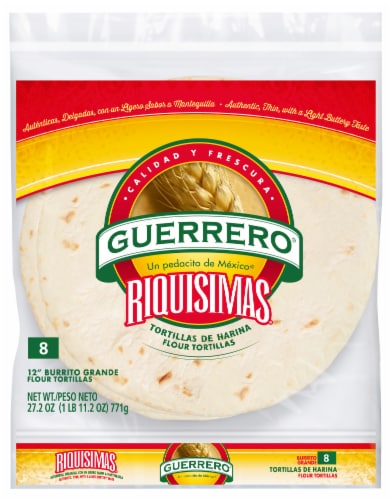 Guerrero Riquisimas Burrito Grande Flour Tortillas Perspective: front