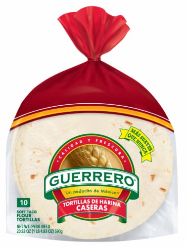 Guerrero Caseras Soft Taco Flour Tortillas, 10 ct / 20.83 oz - Jay C ...