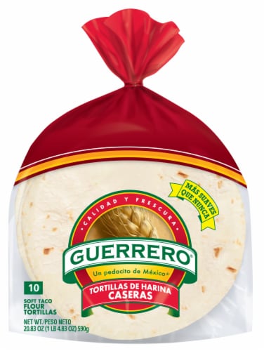 Guerrero Caseras Soft Taco Size Flour Tortillas Perspective: front