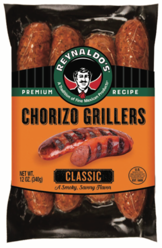 Reynaldo's® Classic Chorizo Grillers Perspective: front