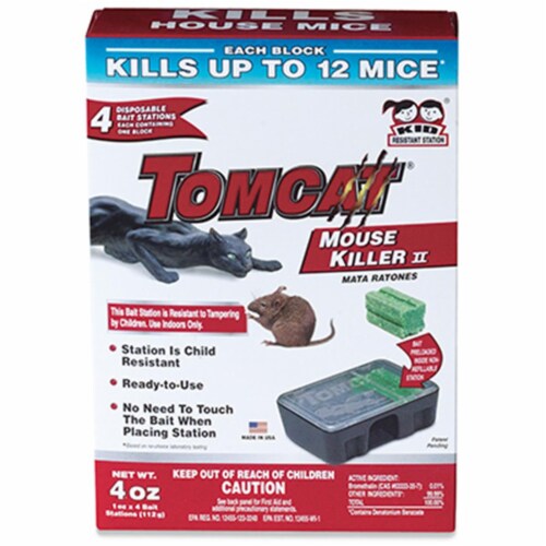 TOMCAT Child Resistant, Disposable Station Mouse Killer in the