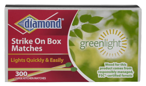 Diamond® Greenlight Strike on Box Matches Perspective: front