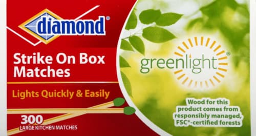 Diamond® Greenlight Strike on Box Matches Perspective: front