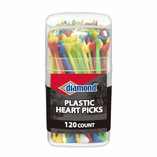 Diamond® Plastic Heart Picks Perspective: front