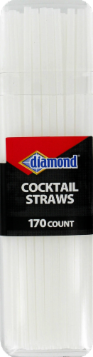 Diamond Plastic Cocktail Straws Perspective: front
