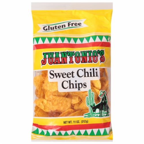 Juantonio's Gluten Free Sweet Chili Tortilla Chips Perspective: front