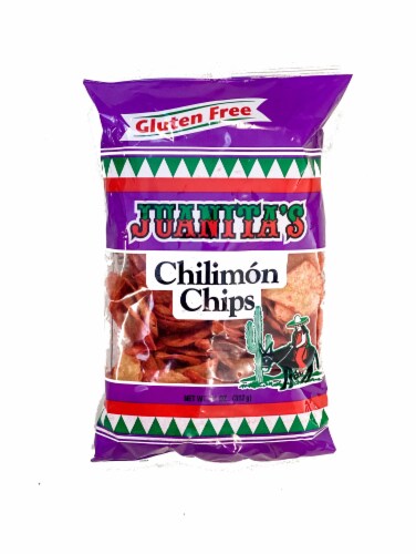 Juanita's Gluten Free Chilimon Tortilla Chips Perspective: front