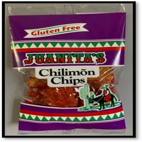 Juanita's Chilimon Tortilla Chips Perspective: front