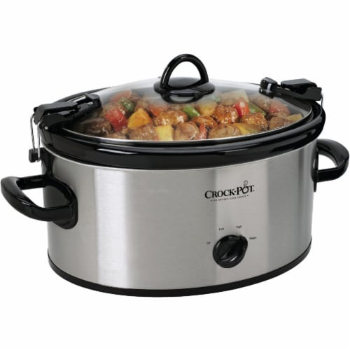 Crock-Pot® Classic Stainless Steel Slow Cooker - Silver/Black, 4.5