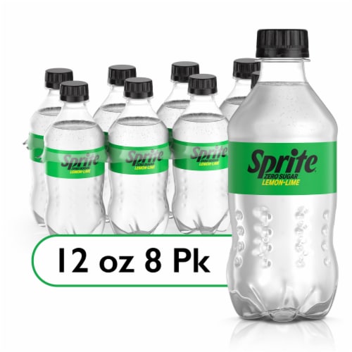 Sprite® Lemon Lime Zero Sugar Caffeine Free Soda Bottles Perspective: front