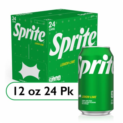 Sprite® Lemon Lime Caffeine Free Soda Cans Perspective: front