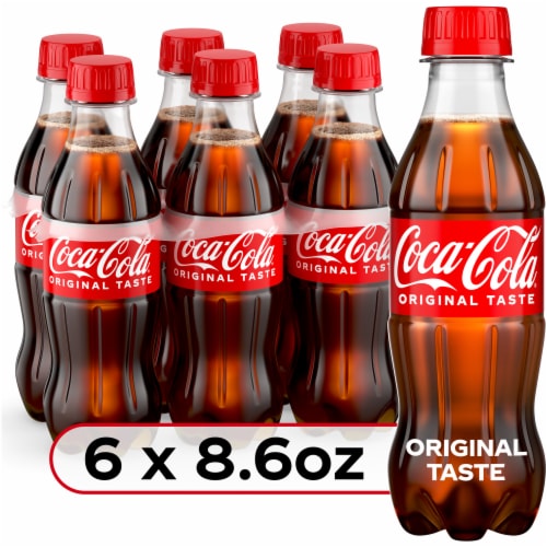 Coca-Cola Zero Sugar Soda Pop, 8 fl oz, 6 Pack Glass Bottles 