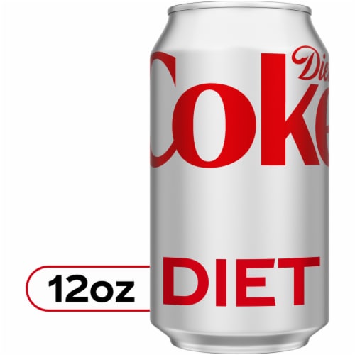 Diet Coke Soda Pop No Sugar Added Zero Calorie Soft Drink, 12 fl oz