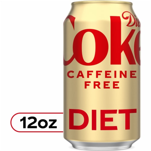 Diet Coke® Caffeine Free Zero Sugar Soda Can Perspective: front