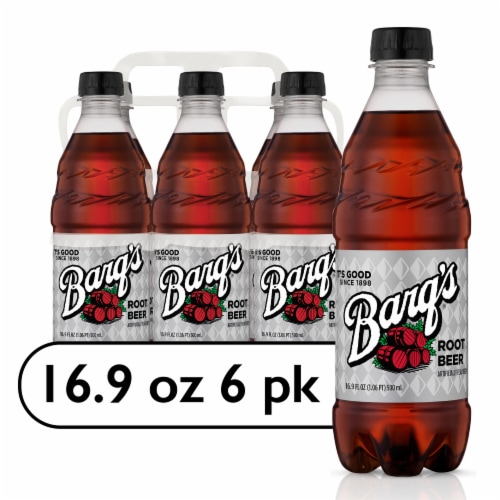 Barq'S® Root Beer Caffeine Free Soda Bottles, 6 pk / 16.9 fl oz - Food 4  Less