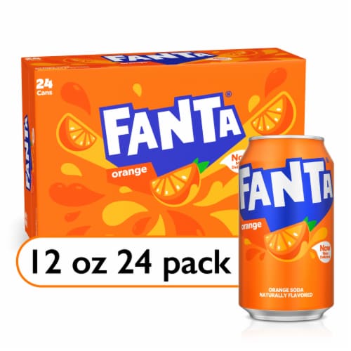 Fanta® Orange Caffeine Free Soda Cans Perspective: front