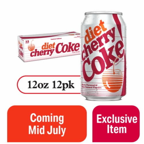 Diet Coke® Cherry Diet Soda Cans Perspective: front