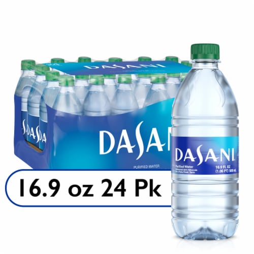 Dasani Purified Water Bottles Enhanced With Minerals Perspective: front