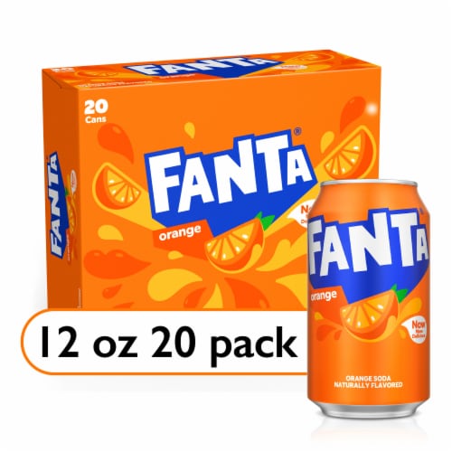 Fanta® Orange Caffeine Free Soda Cans Perspective: front
