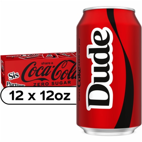 Coca-Cola® Zero Sugar Soda Cans Perspective: front