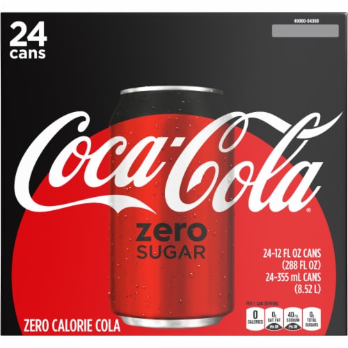 Coca-Cola Zero Sugar Cola Soda Perspective: front