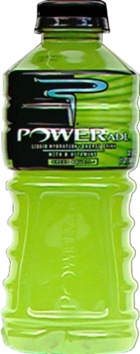 Powerade Green Squall Sports Drink Perspective: front