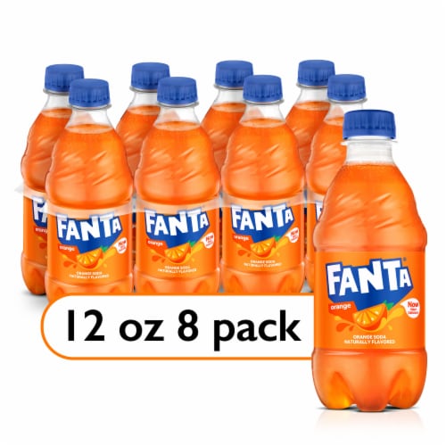 Fanta® Orange Caffeine Free Soda Bottles Perspective: front