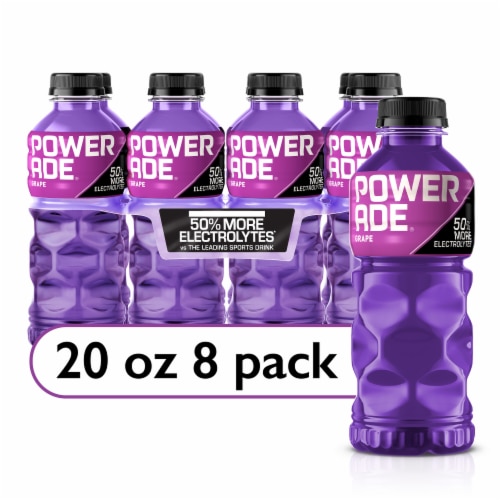Powerade Grape Added Electrolyte & Vitamin Fruit Flavor Sports Drink Perspective: front