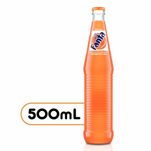 Fanta® Orange Mexico Soda Bottle Perspective: front