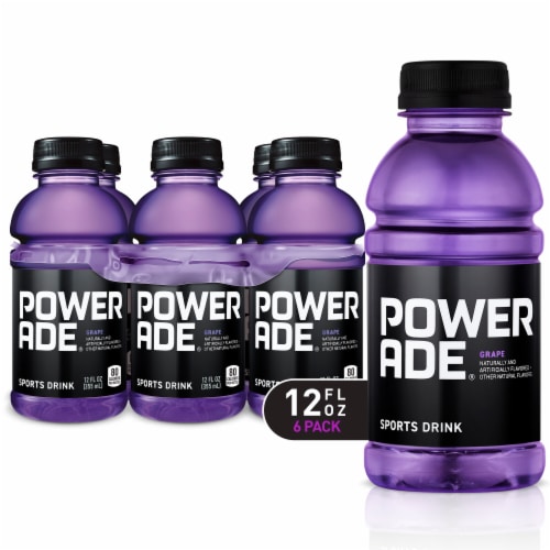 Powerade Purple Grape Electrolyte & Vitamin Sports Drink, 6 pk / 12 fl