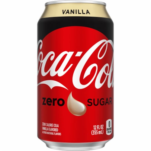 Coca-Cola Zero Sugar Vanilla Cola Soda Perspective: front