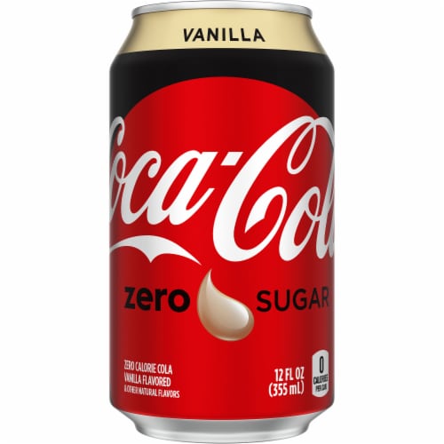 Coca-Cola Zero Sugar Vanilla Cola Soda, 12 fl oz - Kroger