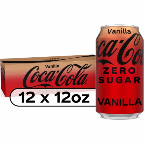 Coca-Cola® Zero Sugar Vanilla Soda Can Perspective: front