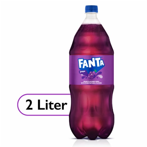 Fanta® Grape Caffeine Free Soda Bottle Perspective: front