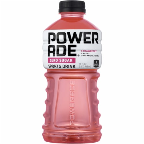 Powerade Zero Sugar Strawberry Sports Drink Perspective: front