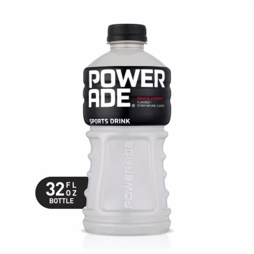 Powerade White Cherry Electrolyte & Vitamin Sports Drink Perspective: front