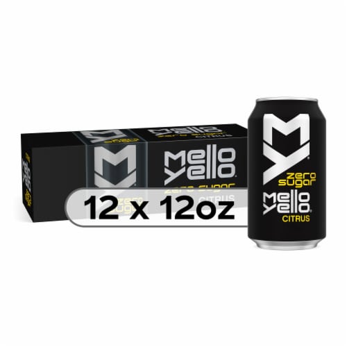 Mello Yello® Zero Sugar Citrus Soda Cans Perspective: front