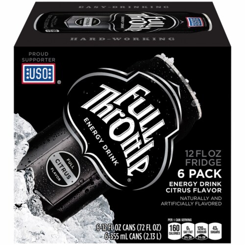 Full Throttle Citrus Flavor Energy Drink Perspective: front