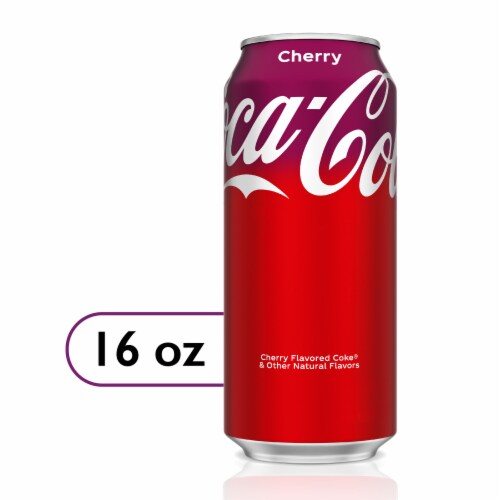 Coca-Cola® Cherry Soda Can Perspective: front