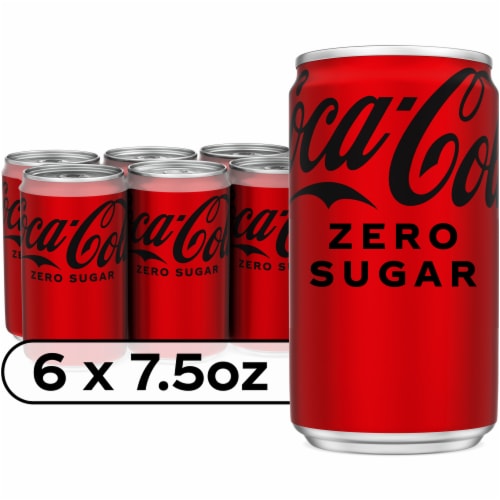 Coca-Cola® Zero Sugar Soda Mini Cans Perspective: front