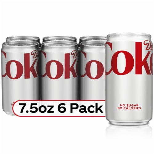 Diet Coke® Zero Sugar Soda Mini Cans Perspective: front
