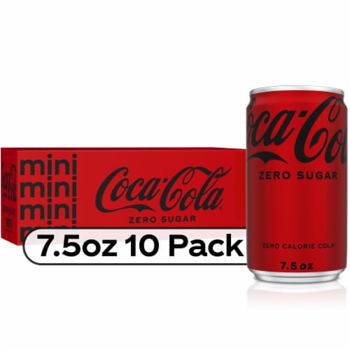 Coke® Zero Sugar Soda Mini Cans Perspective: front