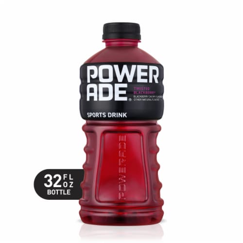 Powerade Twisted Blackberry Cherry Electrolyte & Vitamin Sports Drink Perspective: front