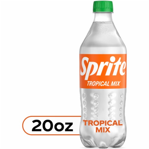 Sprite® Tropical Mix Lemon Lime and Tropical Fruit Caffeine Free Soda Bottle Perspective: front